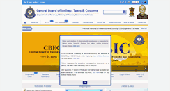 Desktop Screenshot of cbec.gov.in